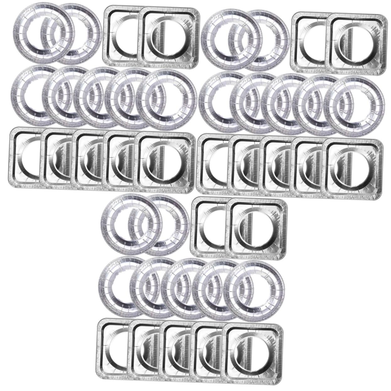 TOPBATHY 60pezzi Protezione Per Bruciatore Gas Coperture Antiaderenti Riutilizzabili Per Piani Cottura Facile Da Pulire e Resistente Agli Graffi Accessori Per Cucina Con Design