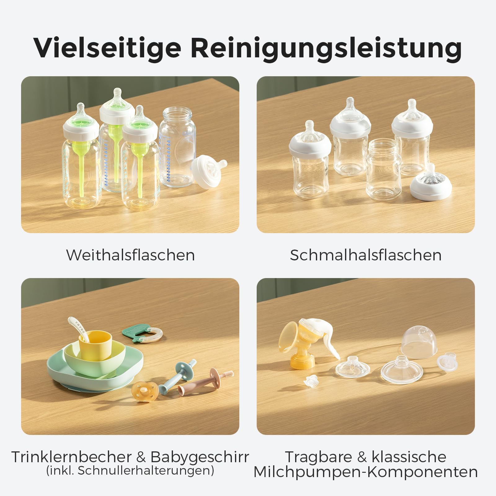 Momcozy KleanPal Pro Flaschenreiniger – 3-in-1 Babyflaschen-Waschmaschine mit Sterilisator & Trockner – Automatisches Reinigungsgerät für alle Flaschenmarken