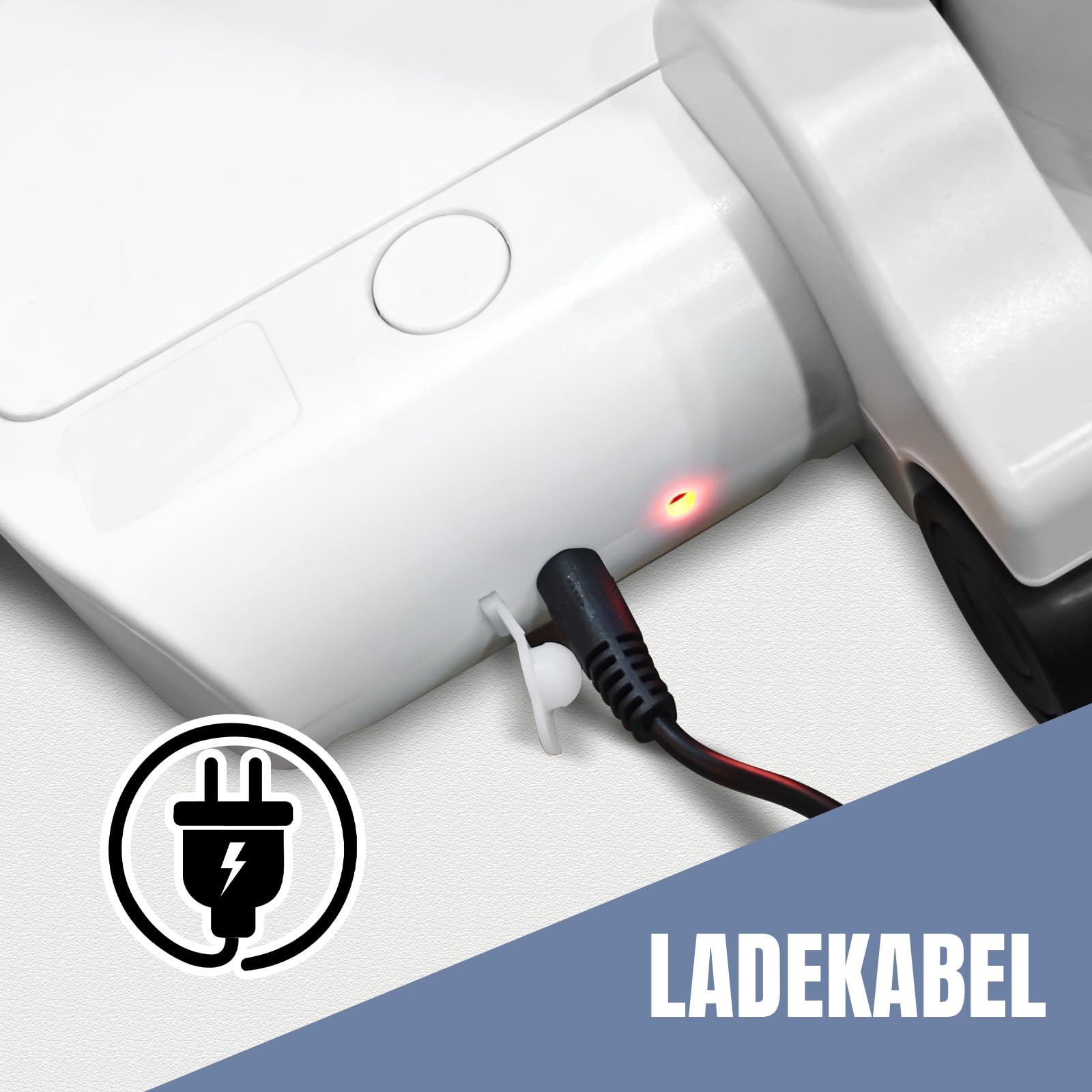 Kabelloser Elektrischer Wischmopp, 9600 U/min Rotierende Mikrofaser-Bürste, 550 ml Wassertank, 500 ml Staubbehälter, Blaue LED-Keimtötung, Sprühfunktion, Leicht (1,68 kg) für Hartböden, Fliesen, Lamin