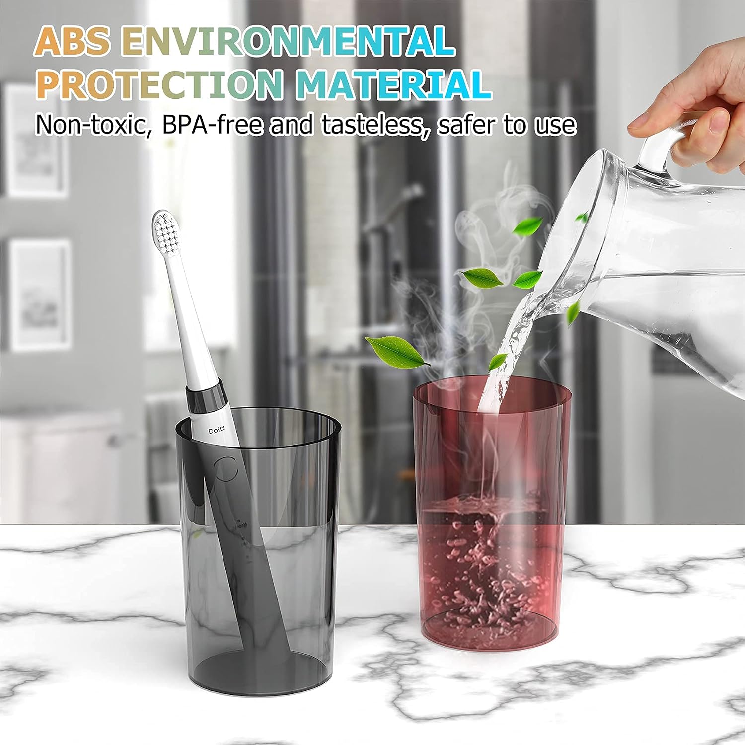 Toothbrush Holder Wall Mounted，Automatic Toothpaste Dispenser and Toothbrush Holders for Bathroom ,Tooth Paste Dispenser with Dust Cover Hands Free Toothpaste Squeezer for Kids and Family Black