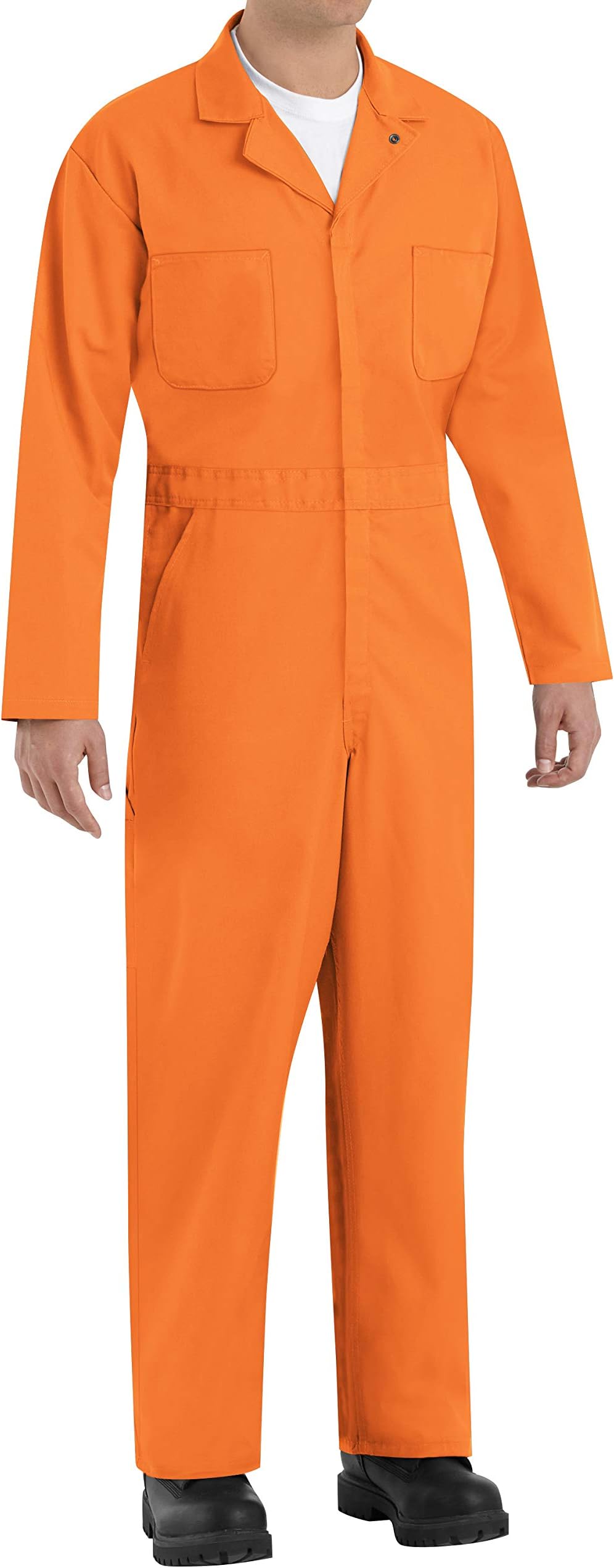 Red Kap Men's Twill Action Back Coverall, Orange, 38