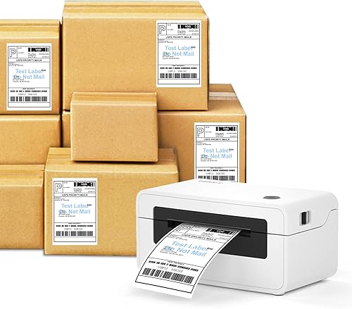 Vista 7 de 9527 Product 4x6 Direct Thermal Shipping Labels for Zebra 2844 ZP-450 ZP-500 ZP-505,Blank,450 Labels/Roll, 1" Core,Total 4 Rolls Blanco,Azul