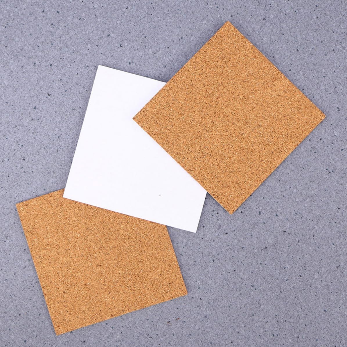 Self Adhesive Cork Coasters Squares Brown 28pcs for Potted Plants