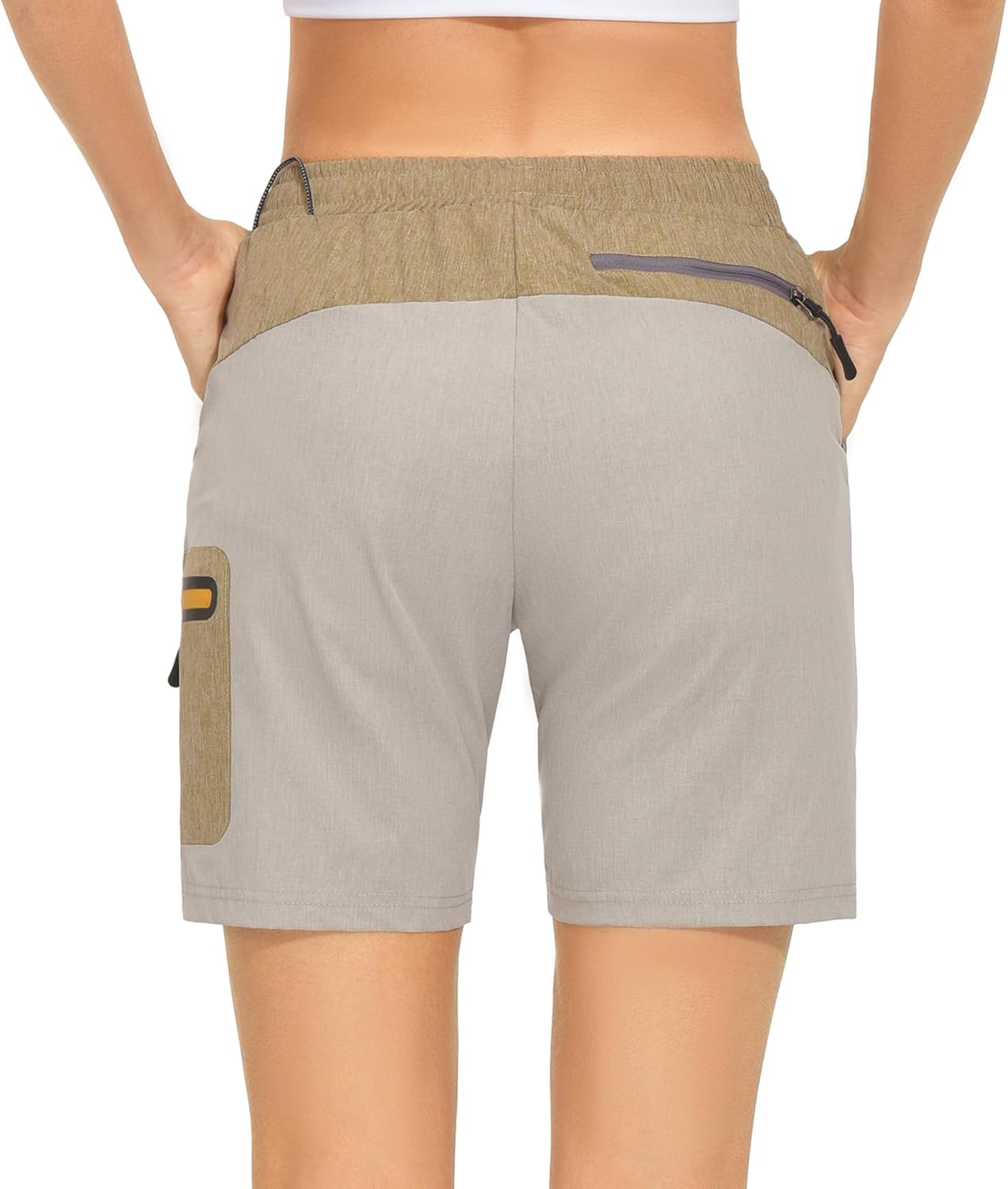 Little Donkey Andy Women's 7" Running Shorts with Liner Quick Dry Stretch Athletic Workout Shorts with Zipper Pockets