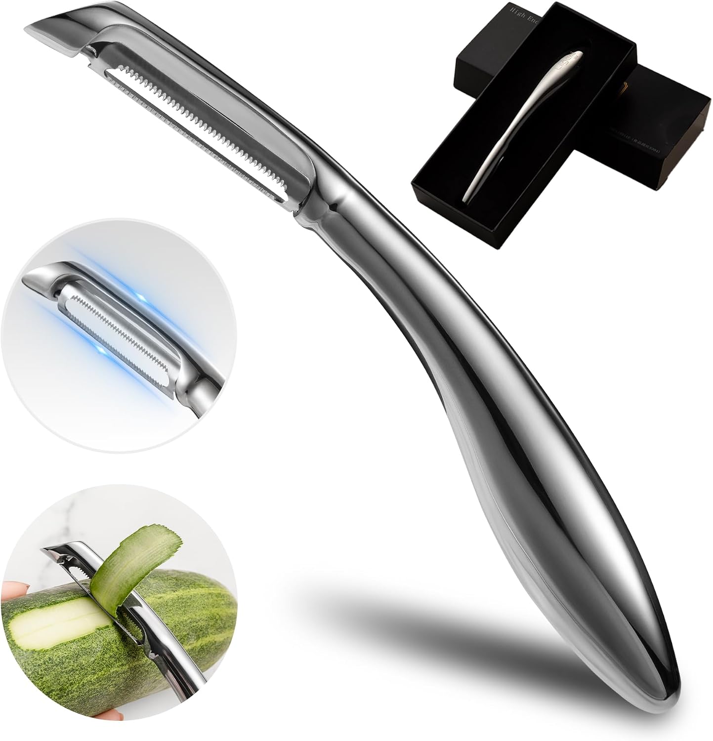 LIIGEMI Premium Stainless Steel Vegetable Peeler,I Sharp Potato Peeler for Kitchen,Practical and Comfortable Stainless Steel Veggie Peeler Machine