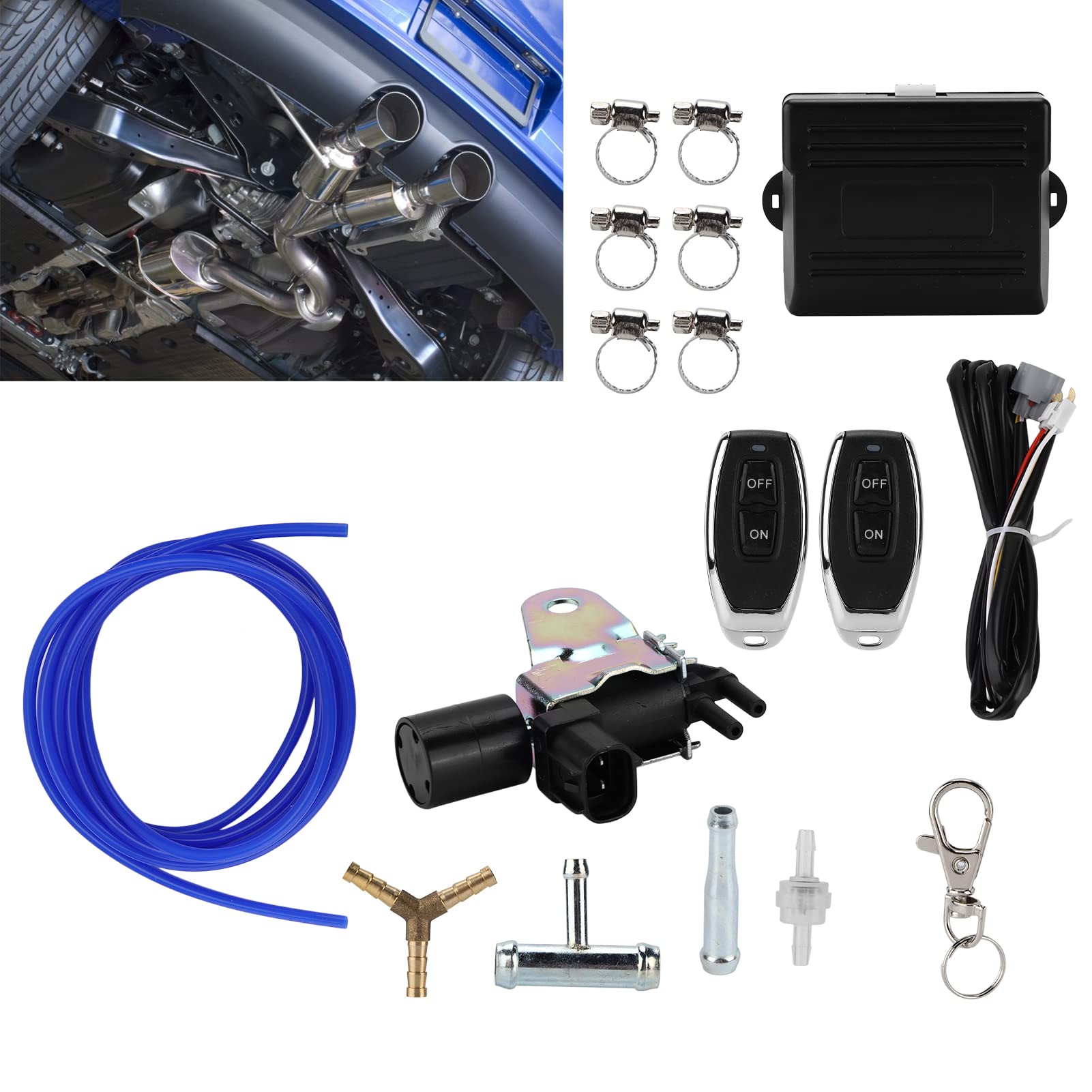 Kit di Controllo Universale per Valvola di Scarico Applicazione per Auto con Telecomando per Vuoto