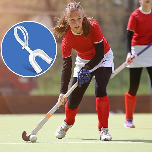 Miniatura 7 de Dunzy 20 protectores bucales de fútbol con correa para deportes a granel, protector bucal de fútbol a granel, protector bucal para lucha libre,