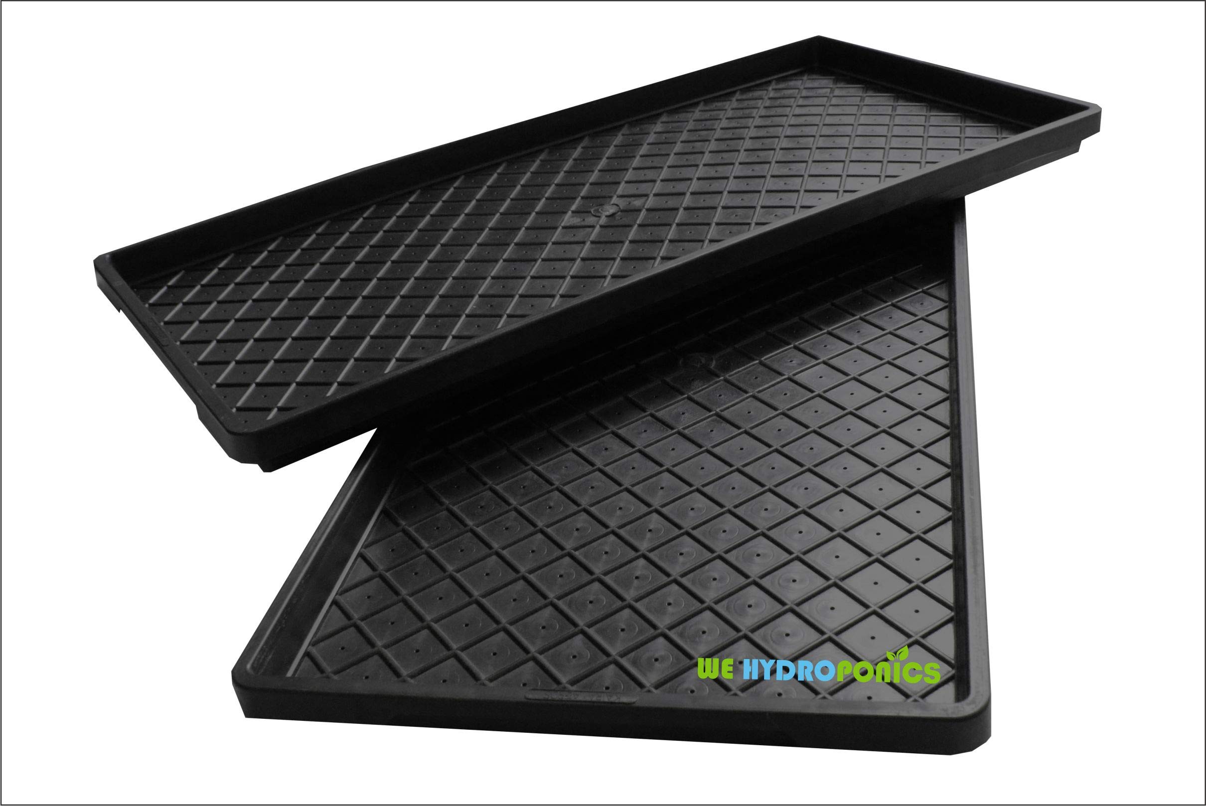 WE Hydroponics Microgreens & Wheatgrass Growing Trays – Pack of 40 | Thick, Reusable, Durable Plastic Seedling Trays for Greenhouse & Indoor Gardening (Black, 60x30x3 cm, with Holes)-image-47