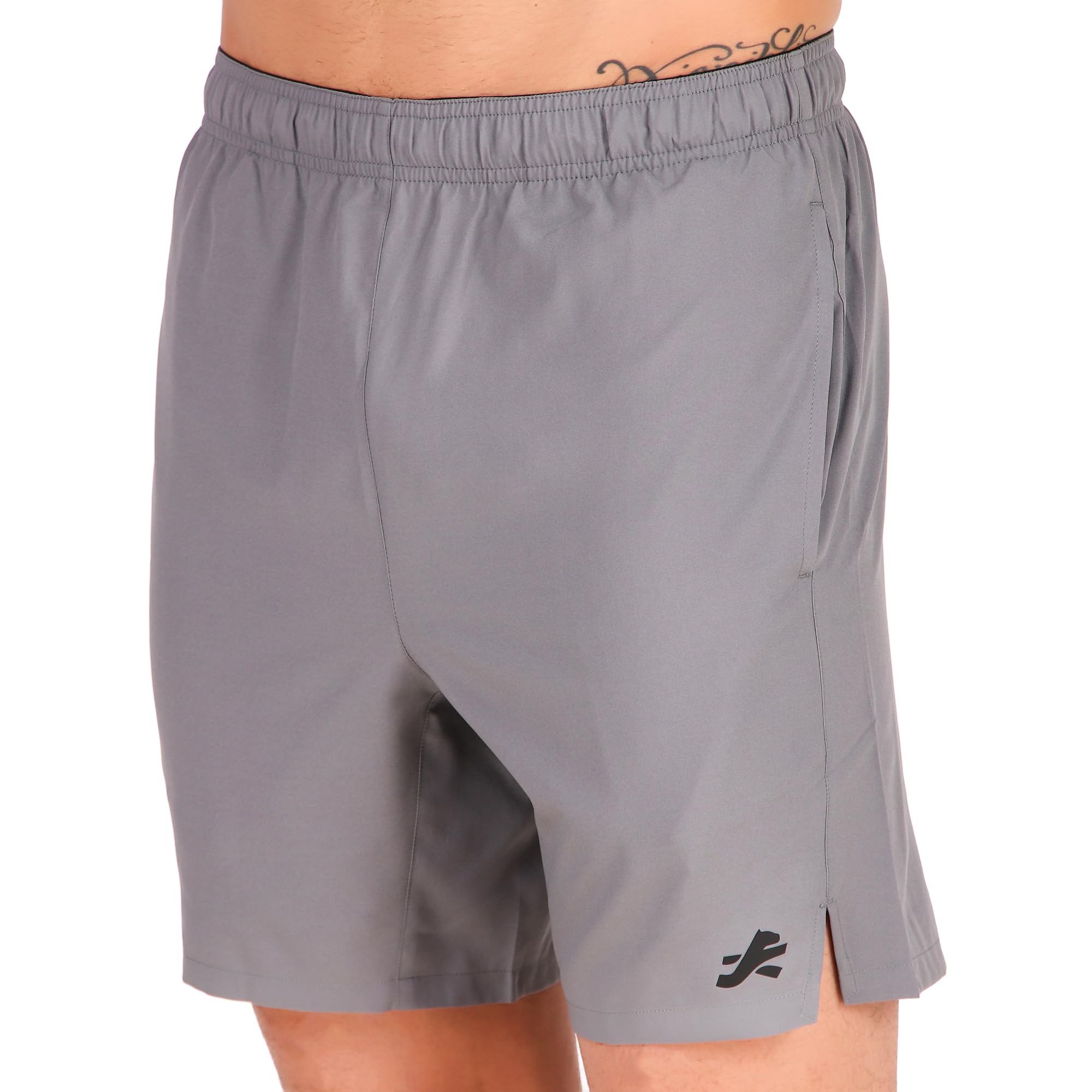 redesign apparels Redesign Men's Sports Shorts for Gym, Running, Badminton, Tennis, Basketball, Training, Football, Cyling (Black) (Medium, Foggy Grey)-picture-26