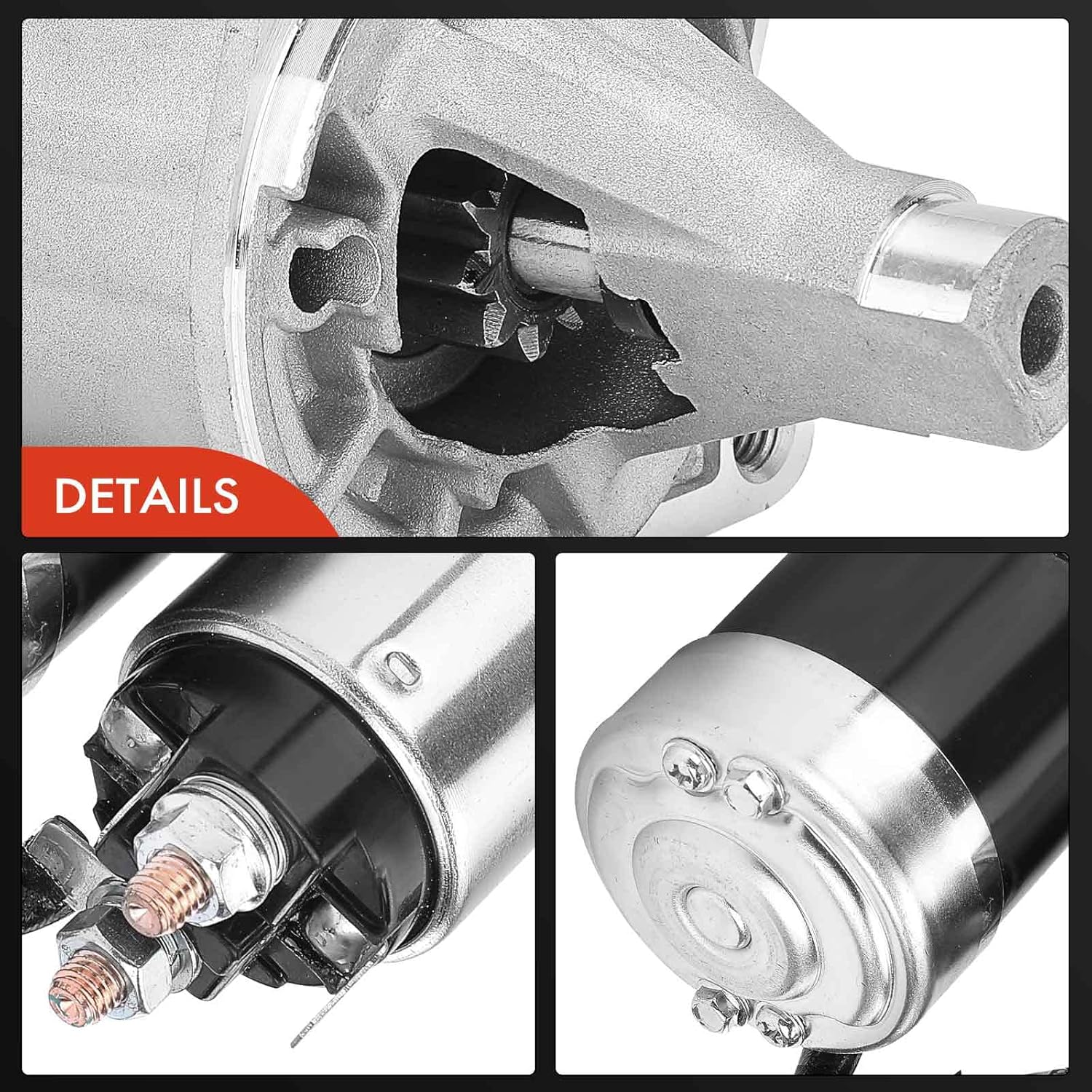 A-Premium Starter Motor Compatible with Chrysler Sebring 2004-2006 & Dodge Stratus 2004-2006, 2.7L, 12V 1.2KW 10-Teeth Clockwise, Replace# M0T91881