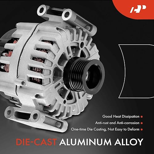 Miniatura 4 de A-Premium Alternador compatible con Mercedes-Benz S400 2010 2011 2012 2013, 12V 180A polea de 6 ranuras en el sentido de las agujas del reloj,