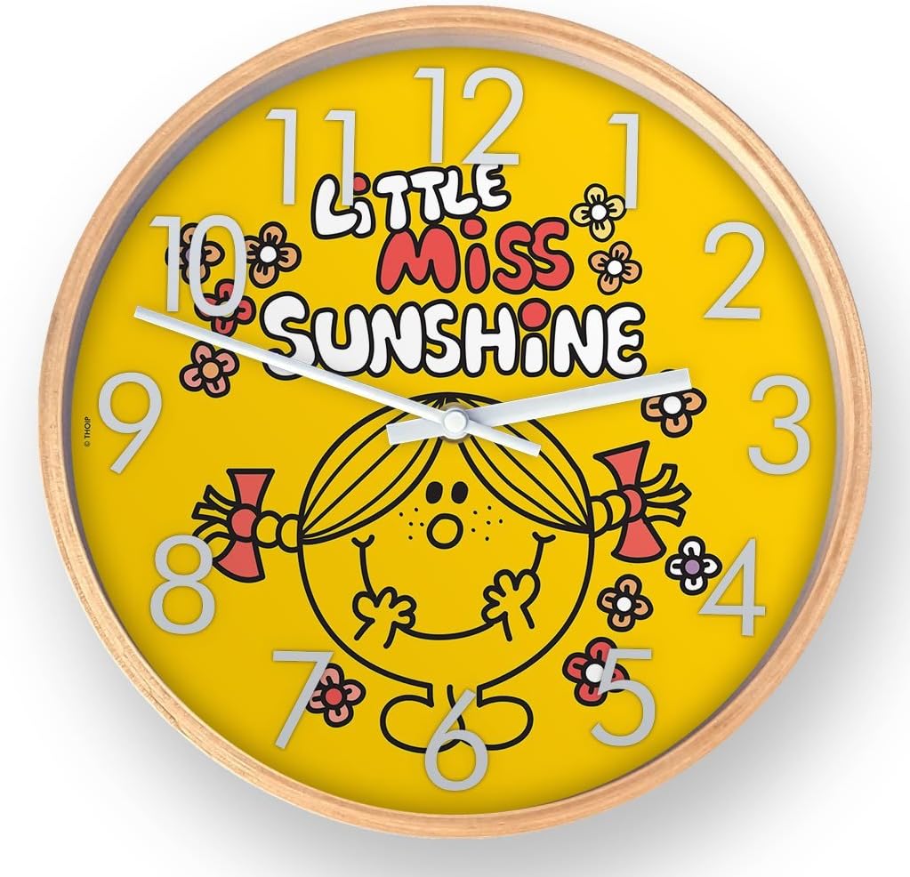 Mr Men and Little Miss Children's Bedroom Wall Clocks PLUS A ZEST BAG FOR LIFE … (Little Miss Sunshine)
