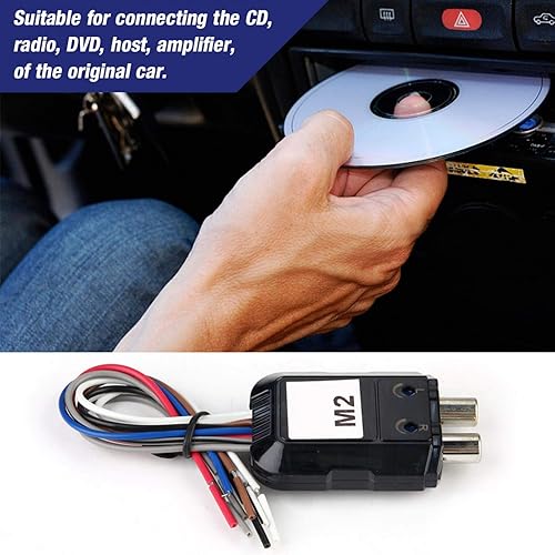 Miniatura 4 de De alto a bajo para convertidor de audio, Fydun Subwoofer estéreo para automóvil de 2 canales de alto a bajo para convertidor de audio con cable de