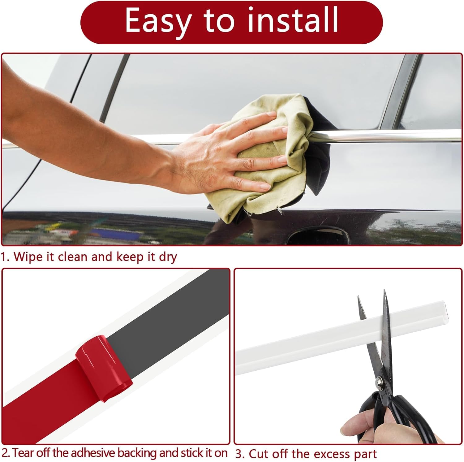 Grondaia Autoadesiva Per Camper - 5m, Forma A J, In Gomma PVC, Per Deviazione Acqua Piovana - Foto 10