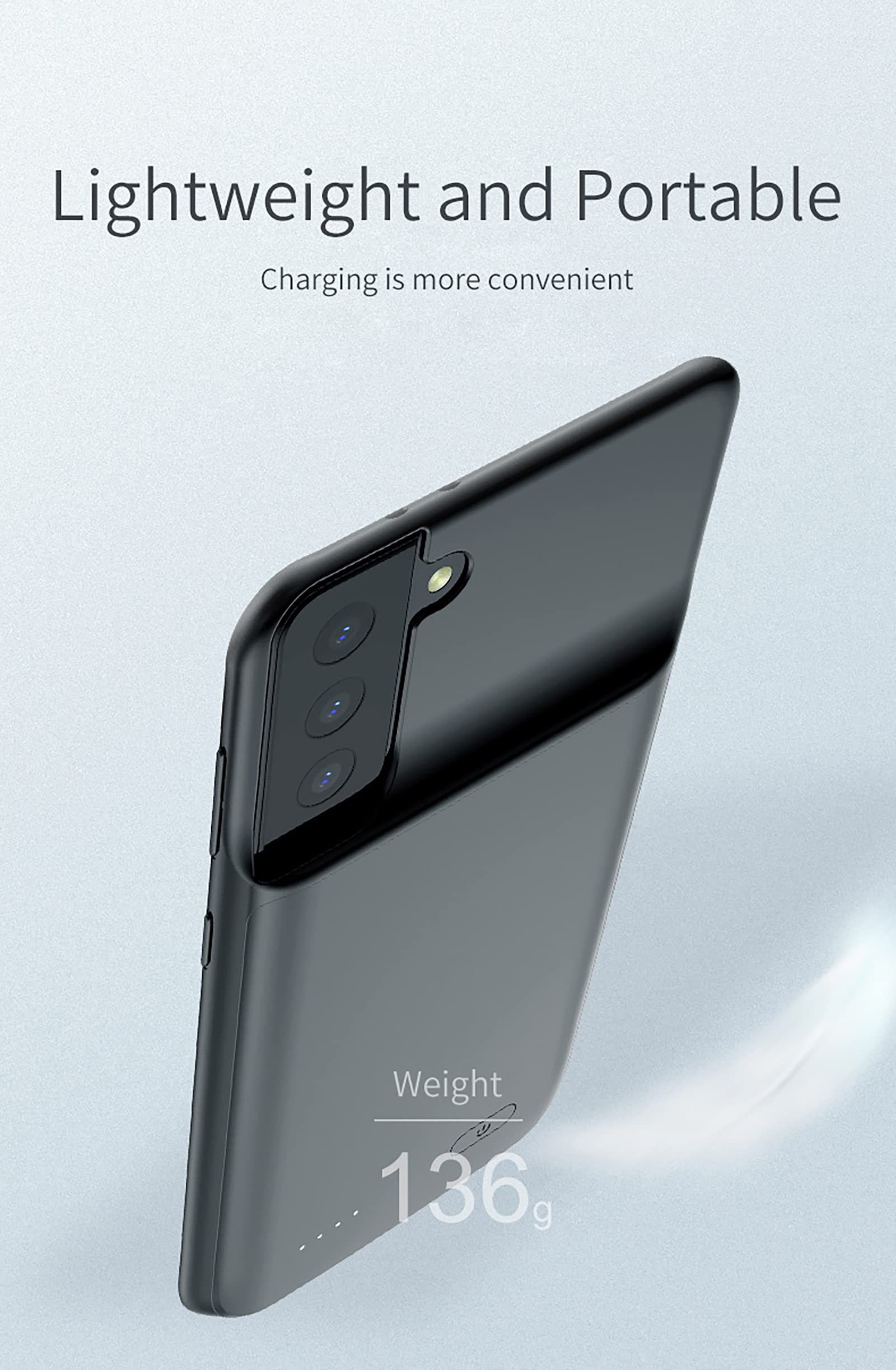 ELLENNE COVER BATTERIA PER SAMSUNG GALAXY S21 5G 6.2" RICARICABILE 4800MAH | COVER CON BATTERIA INTEGRATA PER SAMSUNG GALAXY S21 5G 6.2" BATTERY CASE CUSTODIA RICARICABILE SLIM SOTTILE 4800MAH