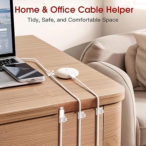 Miniatura 2 de 120 clips adhesivos para cables, clips de cable resistentes para gestión de cables, ganchos de clips de luz de Navidad al aire libre, soportes de