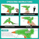 Mini Hot Glue Gun, 12 Pack Kids Hot Melt Arts Crafts DIY Glue Guns, Low Temp Glue Gun with Burn Protection & Safety Stand Holder for School Projects and Home Quick Repairs, 20 W, Multicolor