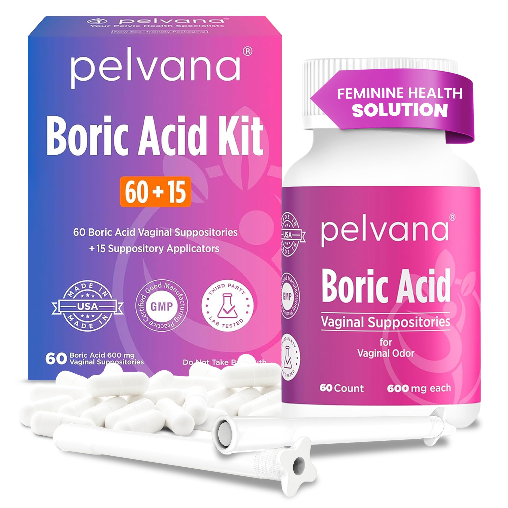 Pelvana Boric Acid Suppositories