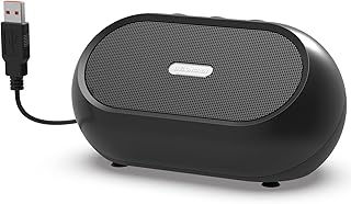 XKX USB Computer Speakers for Laptop, PC Speakers for Desktop Computer, Small USB-Powered External Speakers with Hi-Quality Sound, Rich Bass, Loud Volume, Direct Volume Control