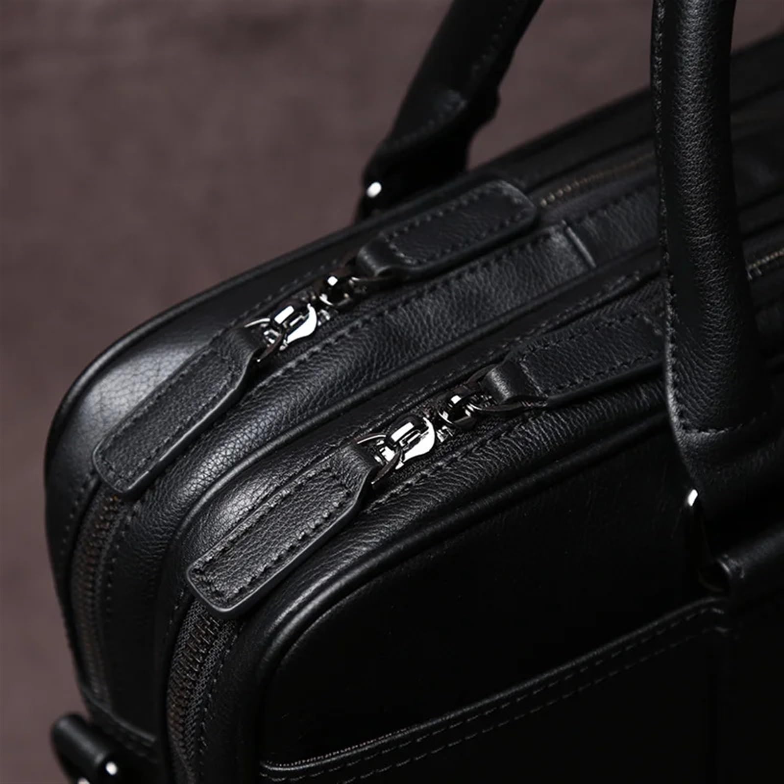 Borsa Per Pc Portatile Borsa a mano in pelle a tracolla orizzontale da uomo di grande capacità for computer lavoro in vacchetta primo strato