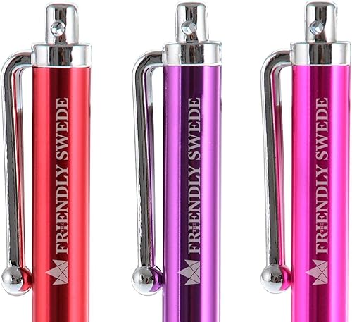 Miniatura 4 de The Friendly Swede Lápiz óptico Micro-Knit para pantalla táctil, paquete de 6 lápices capacitivos universales con punta de fibra híbrida para iPad