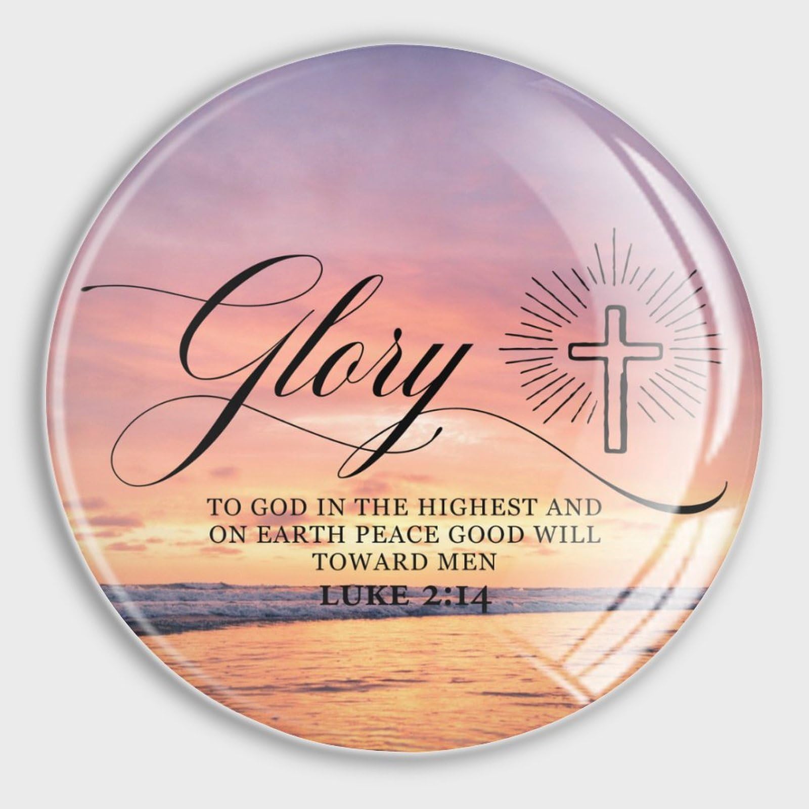 Aimants puissants pour réfrigérateur Glory To God lot de 4 aimants ronds inspirants cuisine