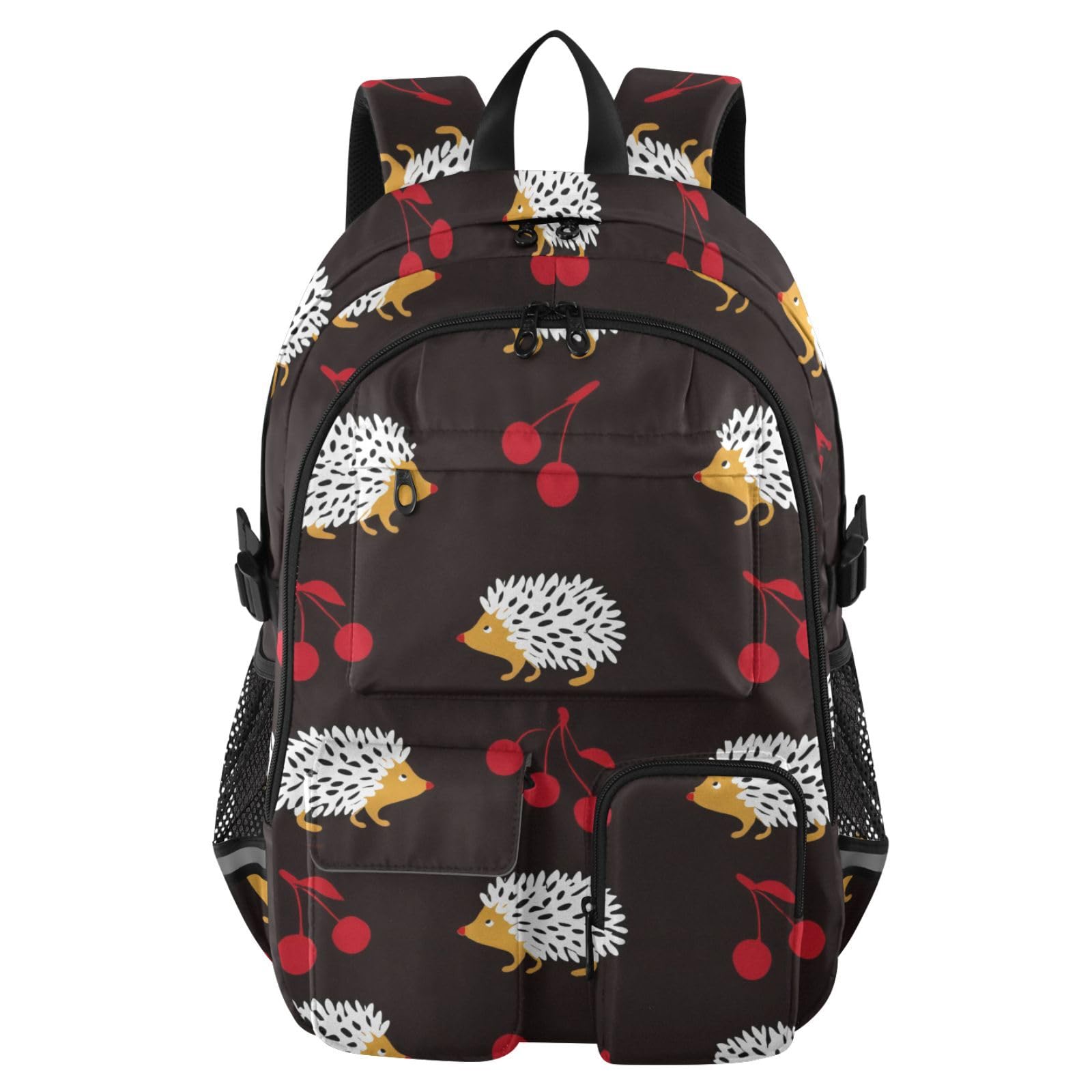 Mochila de viaje grande con base reforzada Cherry Black de alta carga 8