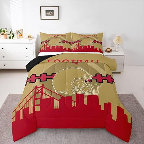 Erosebridal Boys Football Lovers Comforter Set King,Sports B