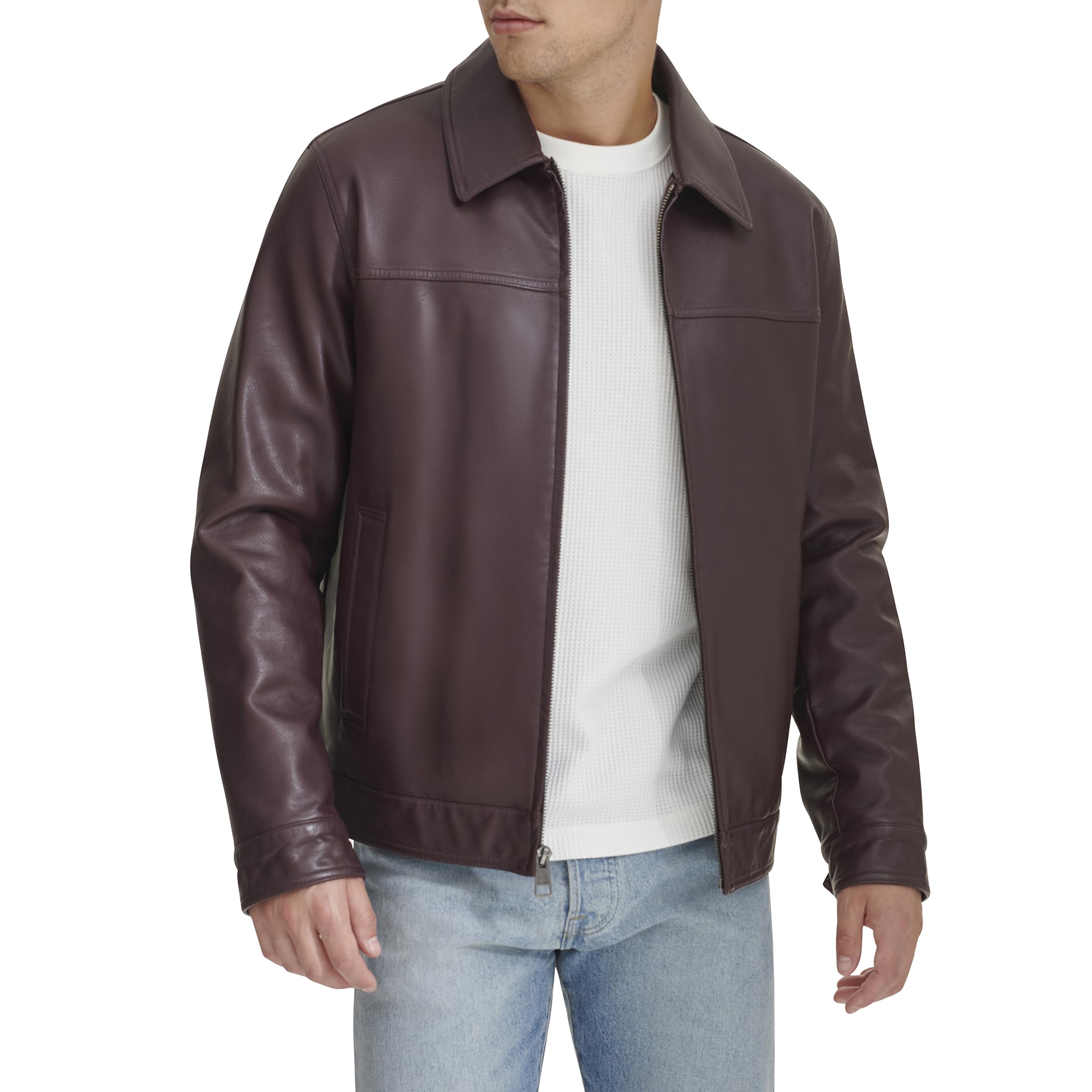 Tommy Hilfiger Tommy Hilfiger Men's Classic Faux Leather Jacket Chaquetas de piel sintética Hombre (Pack de 1)