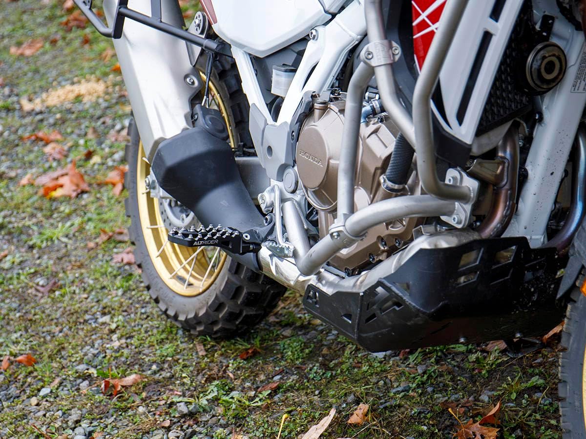AltRider Adventure II Foot Pegs Compatible With Honda CRF1100 Africa Twin/ADV Sports - Heavy Duty Design - Boot Friendly, High Traction Cleats for Stability & Grip - Adjustable Camber & Height - Black