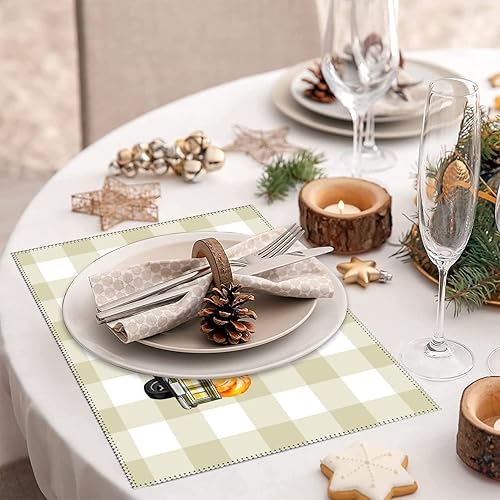 Vista 19 de Stylish Table Place Mats It's Fall Y'all Pumpkins Give Thanks Cloth Placemats Reversible Non-Slip Kitchen Table Place Mats for Restaurant