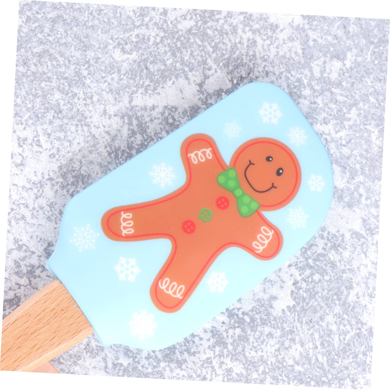 ABOOFAN 6 Stück Weihnachtlicher Silikon Spatel mit Holzgriff Festliche Butter und Cremeschaber Flexible Küchenhelfer für Backen Dekorieren und Teigschaben als und Küchenaccessoire