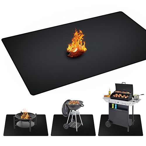 48 x 30 inches Under Grill Mats for Outdoor Grill Patio & Deck BBQ