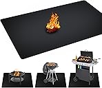48 x 30 inch Under Grill Mats for Outdoor Grill, Double-Sided Fireproof, Oil and Waterproof Protective Mat for Grass and Deck, Outerdoor BBQ Fire Pit Fireplace Mat