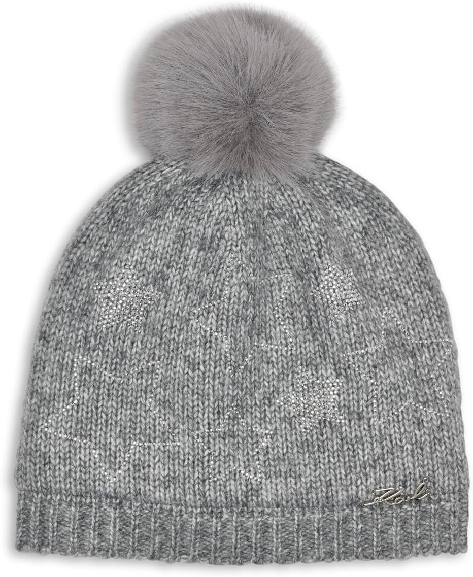 Karl Lagerfeld Women's Star Power Faux Fur Beanie