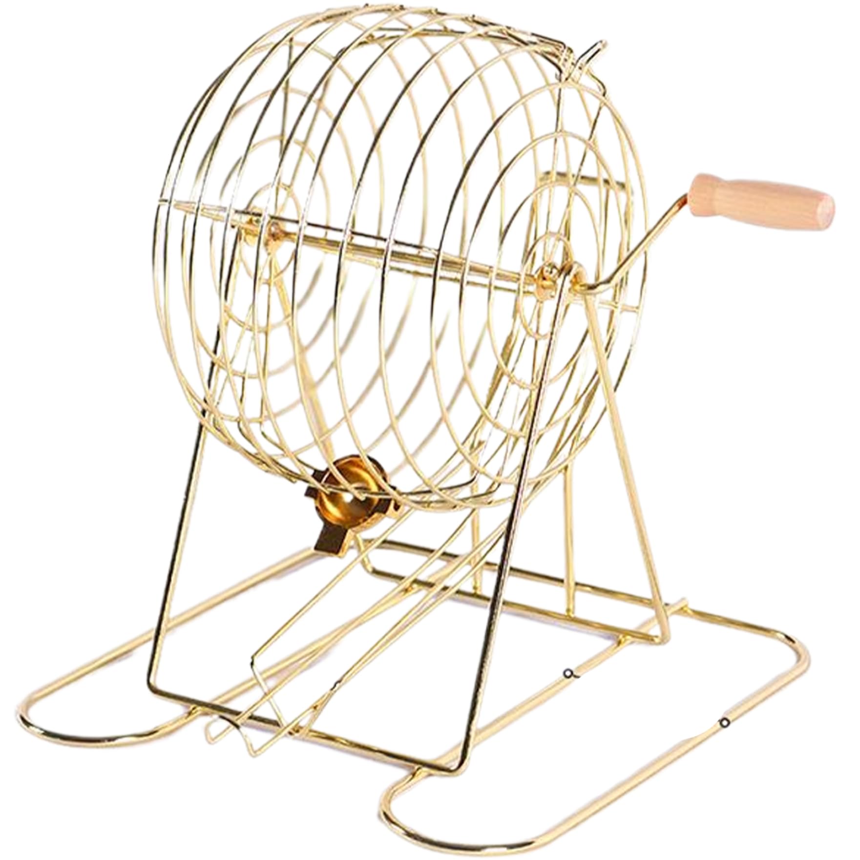Ensemble de Bingo à manivelle Comprenant 1 Cage et 50 balles, Jeu en métal verrouillable avec Toboggan pour fête, réunion annuelle, fête de Carnaval