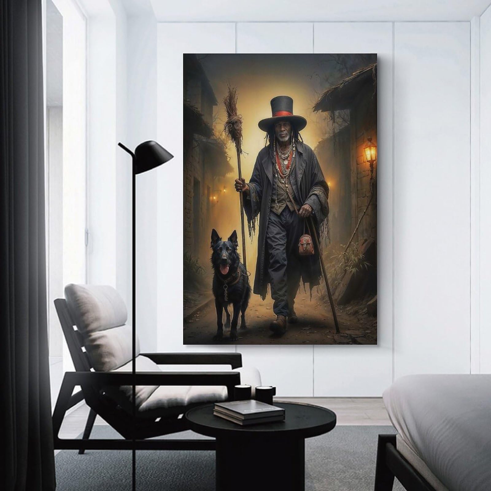 Junmoney Unframe-Mystical Papa Legba Spirit Mystical Papa Legba Spirit Wall Picture Print, 08X12inch(20X30cm), For Workspace Walls, Study Corners Or Bedrooms, Wall Art That Adds Style To Work Areas