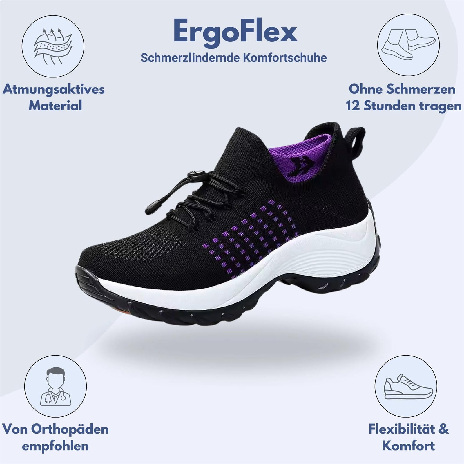 MEIION ErgoFlex Komfort Schuhe Damen Laufschuhe Atmungsaktive Trainer für Outdoor und Fitness Sportliche Sneakers für Komfort und Stabilität