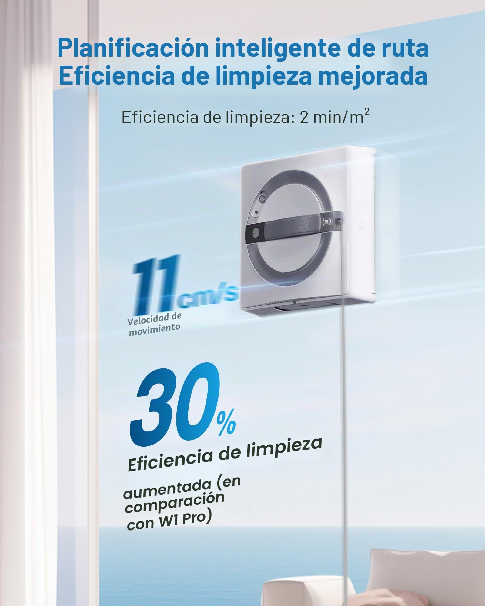 ECOVACS WINBOT W2 Omni Robot Limpiador de Ventanas con estación multifunción 6 en 1, batería integrada de 4500 mAh, Modo de Limpieza de Bordes, tecnología de pulverización de Gran Angular
