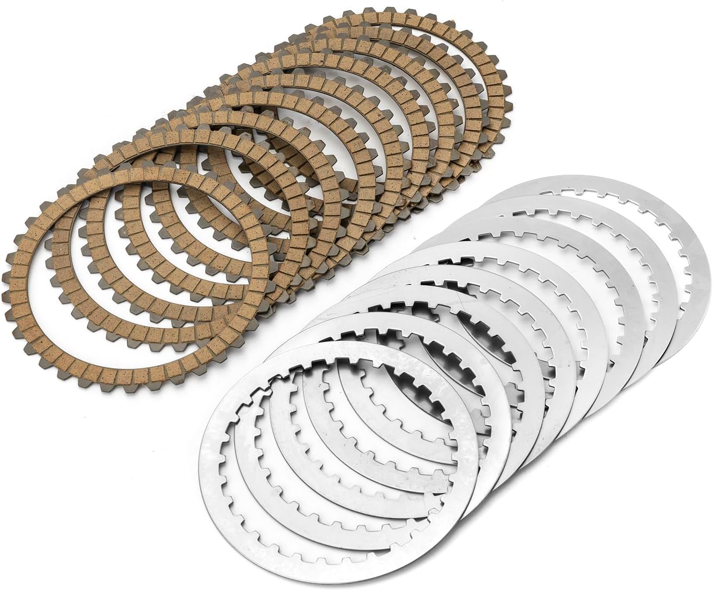 Mofun Friction Steel Clutch Disc Kit Compatible with Harley Sportster XL 1991-2022 Big Twin Touring Softail Dyna FXR 1990-1997 Evolution 1994-1997 Buell All Models 91-2002 Big Twin Clutch Plates