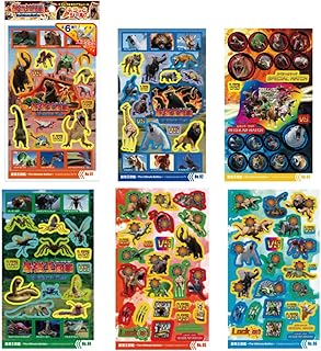 【6種 各1枚セット】かわいい キャラクター シール キラッとシール ホログラム 6種 各1枚 セット (最強王図鑑)