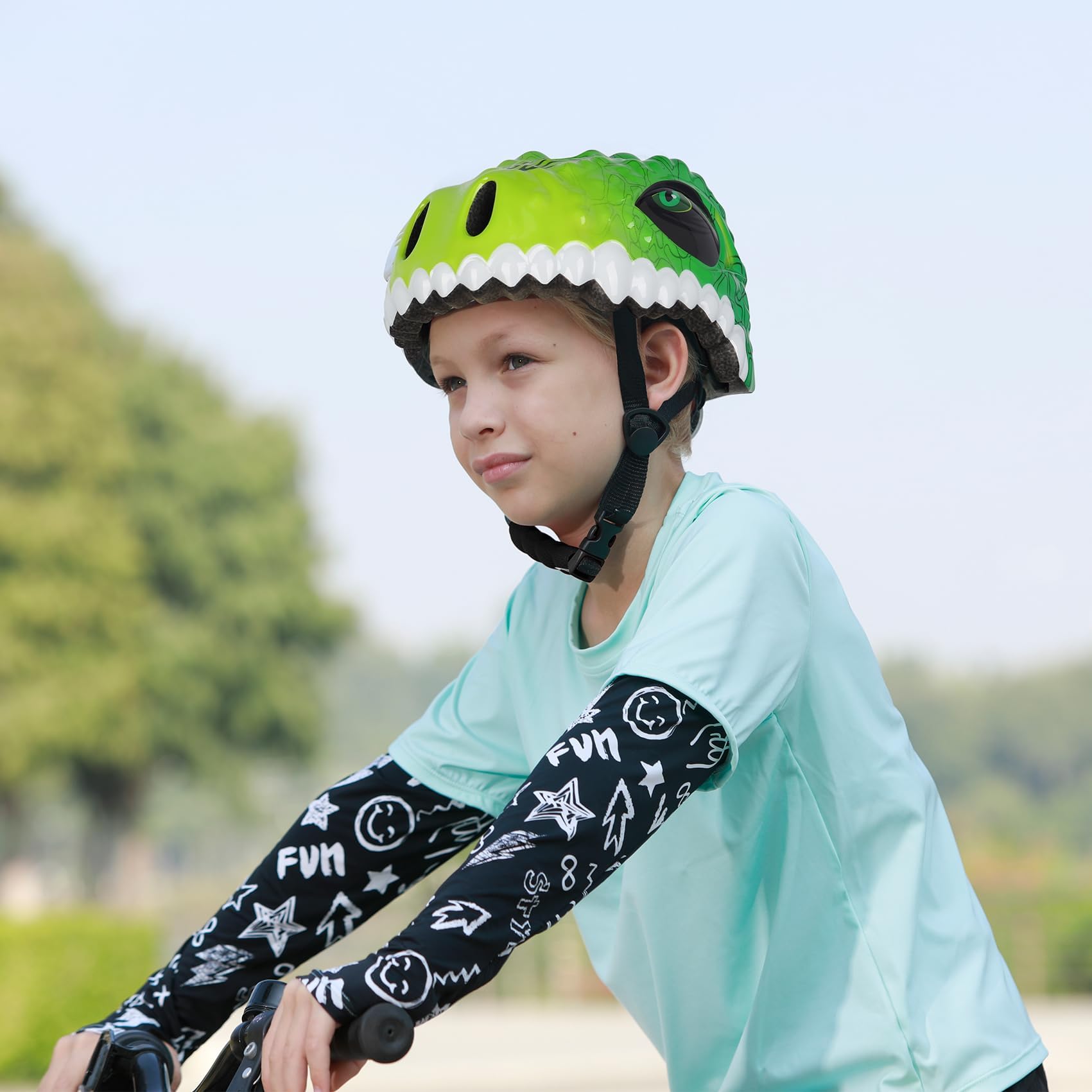 Kask rowerowy dla małych dzieci, kask dinozaura 3D, dla chłopców, dziewcząt, niemowląt, dzieci w wieku 1, 2, 3, 4, 5, 6, 7, 8 lat, lekki, regulowany, wielofunkcyjny, sportowy, hulajnoga, deskorolka