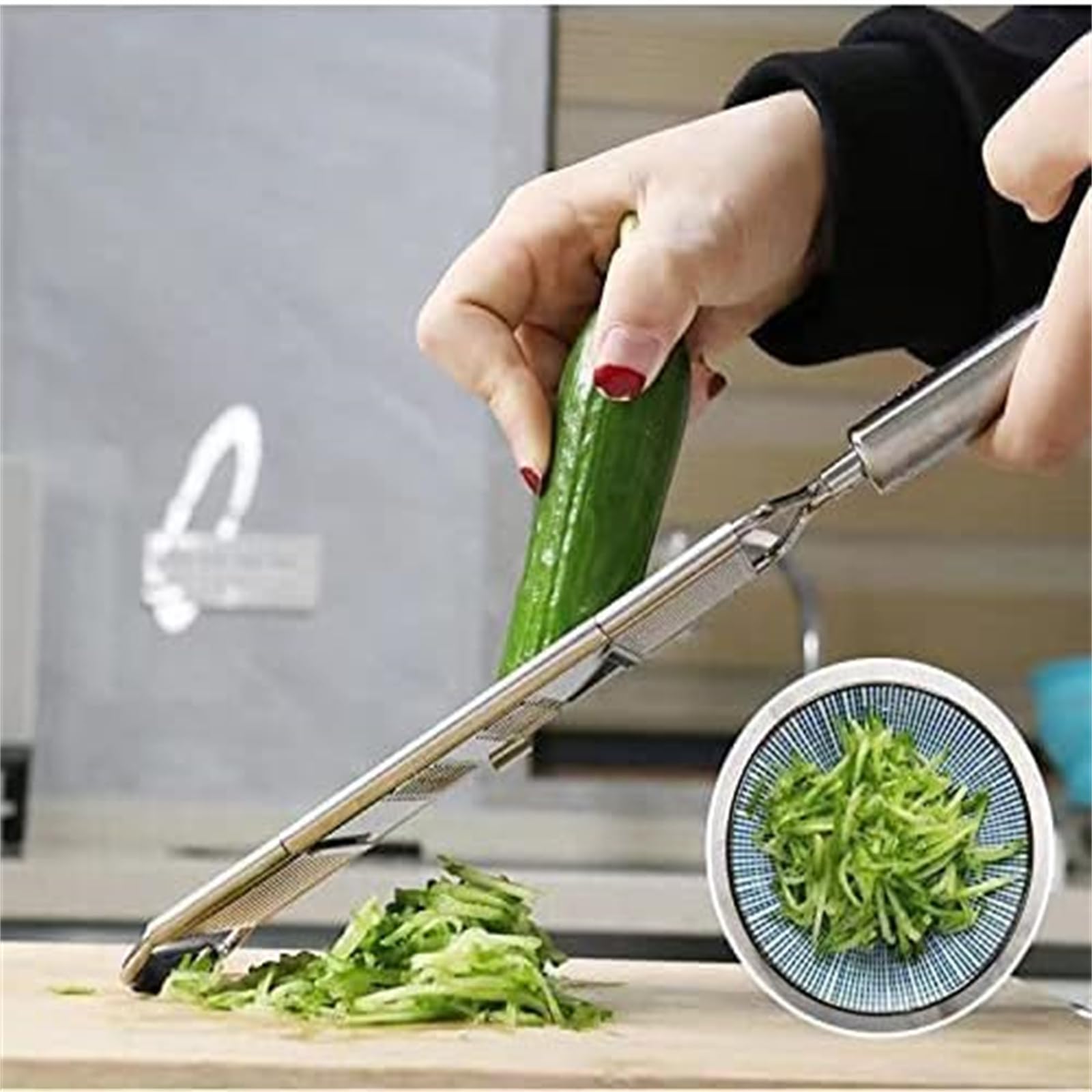 Coupe-Légumes 4 En 1 Manuel - Râpe Et Trancheuse En Acier Inoxydable, 4 Lames Ajustables, Pour Fruits Et Légumes