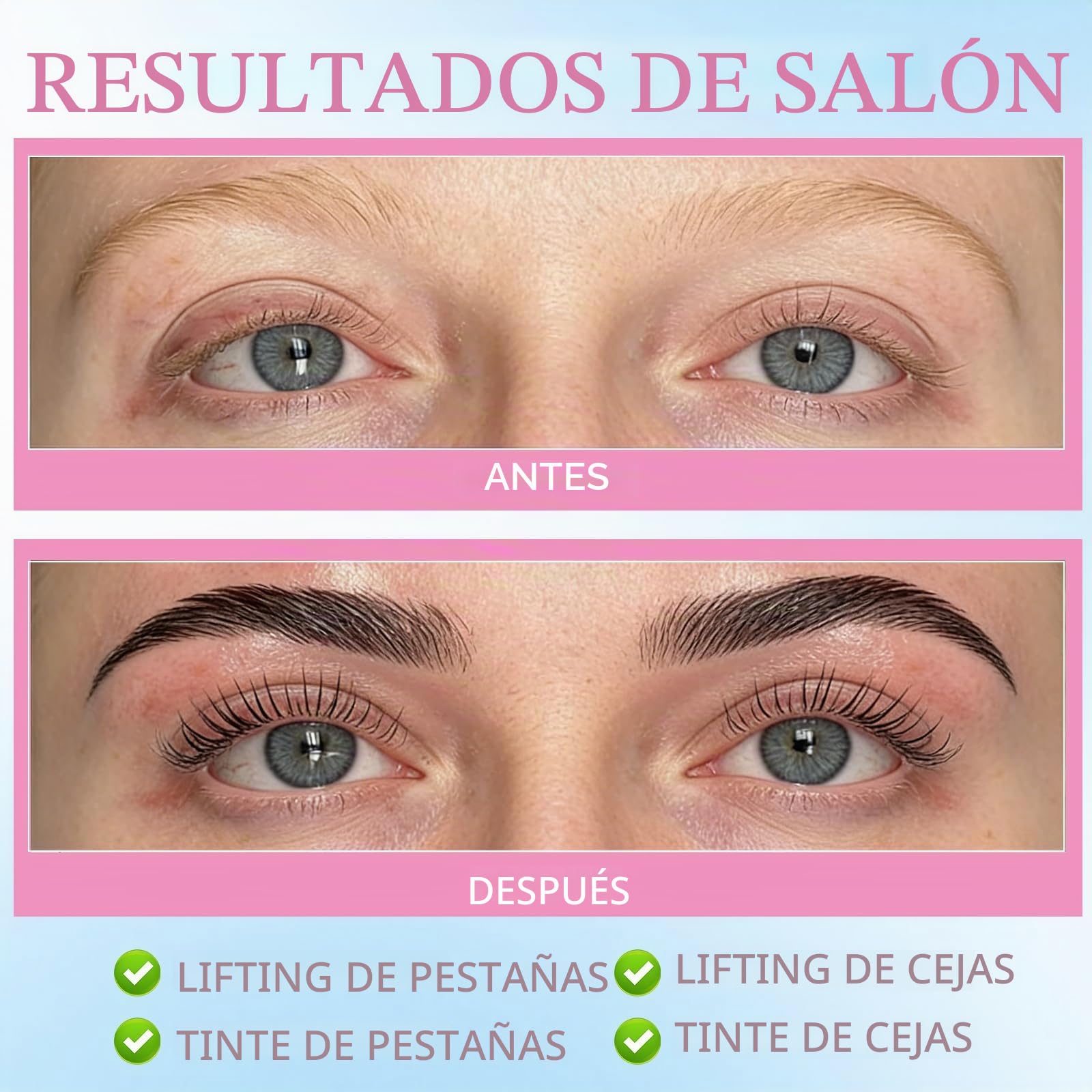 Lifting Pestañas Kit, Lash Lift Kit y Tinte Pestañas, Kit 2 en 1 de Lifting Pestañas para Salón en Casa, Diseño Tubular, 6 Almohadillas para Todas las Formas de Ojos