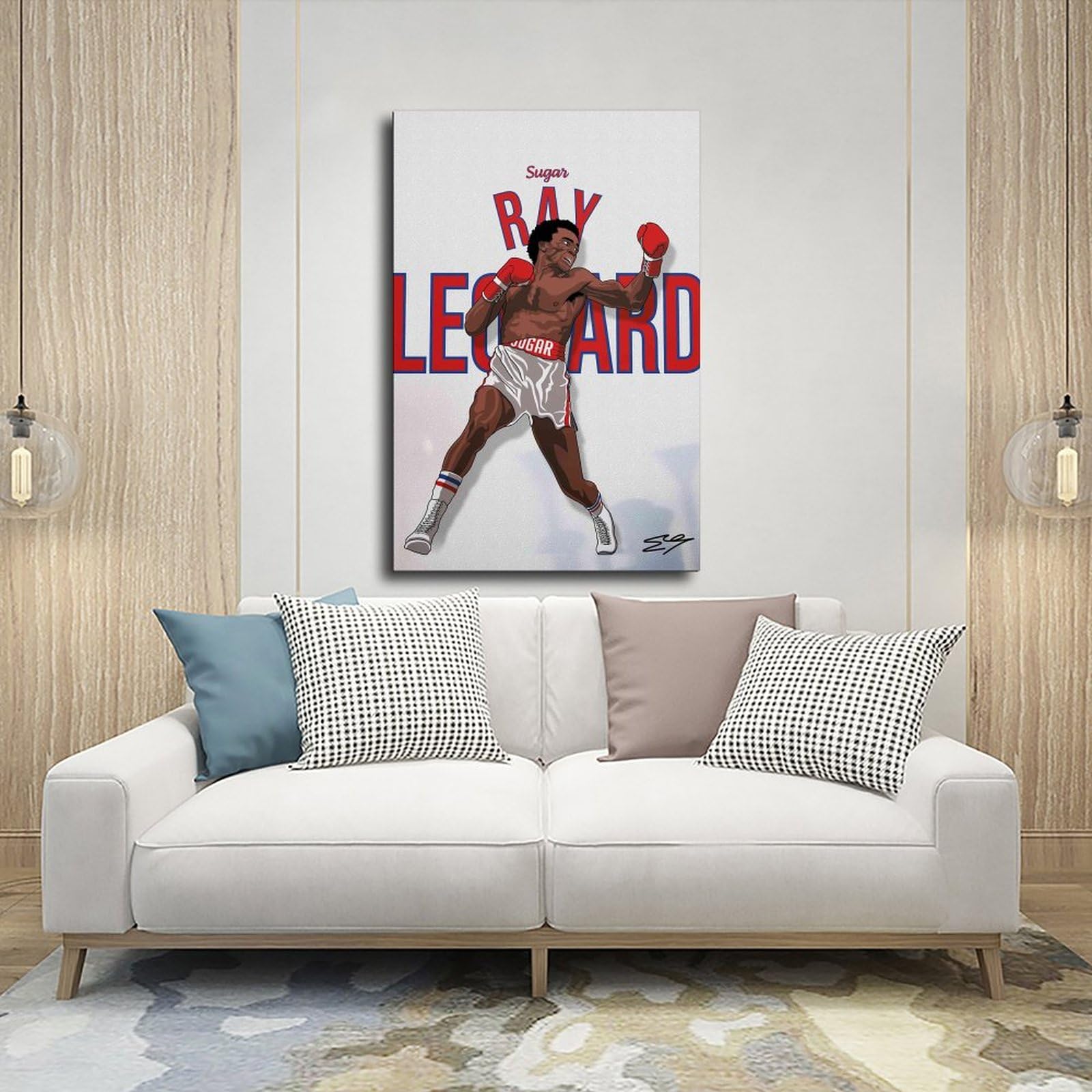 Sugar Ray Leonard Boxer Boxing Poster85 Canvas Poster Wall Art