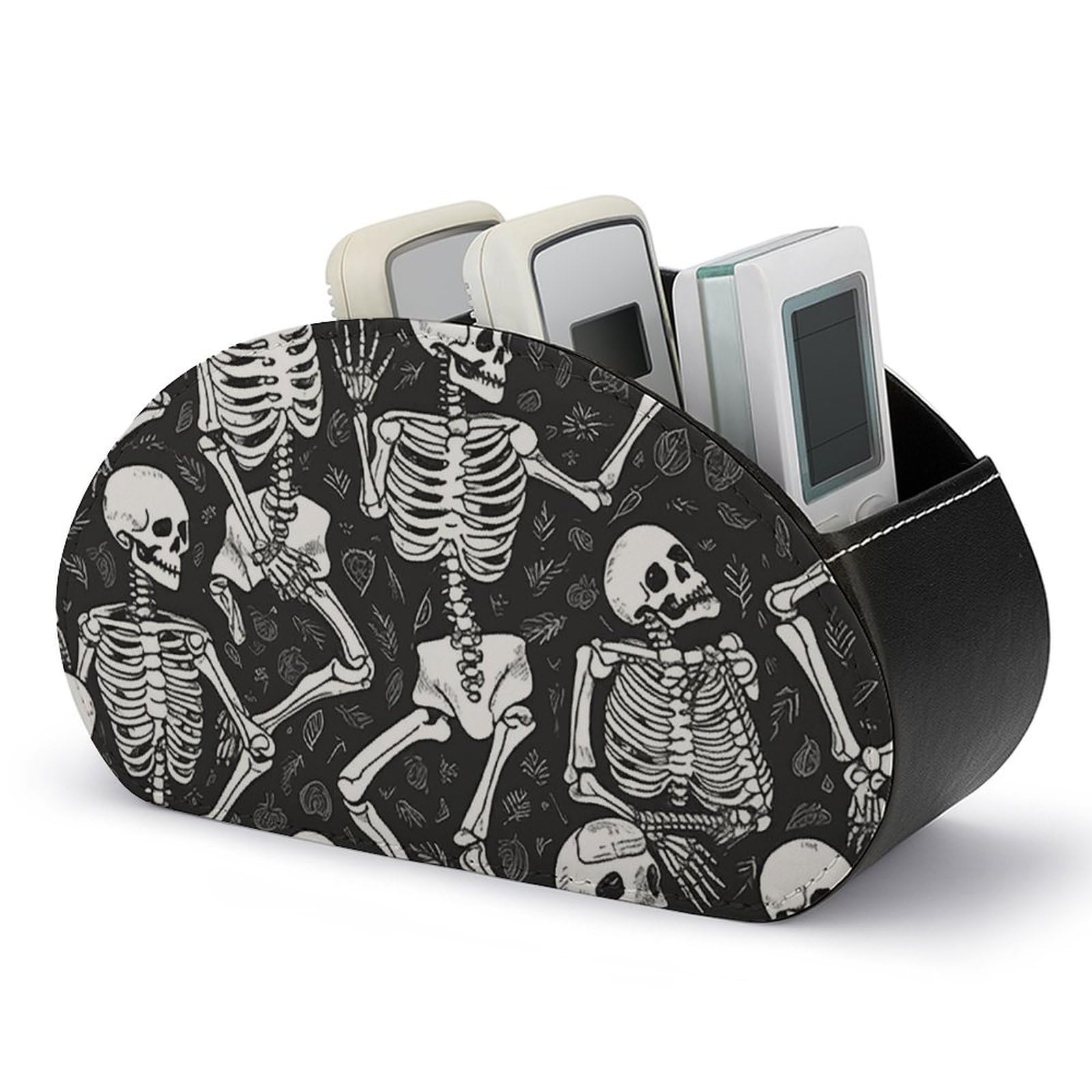 Boîte de rangement squelette pour télécommandes et pinceaux de maquillage