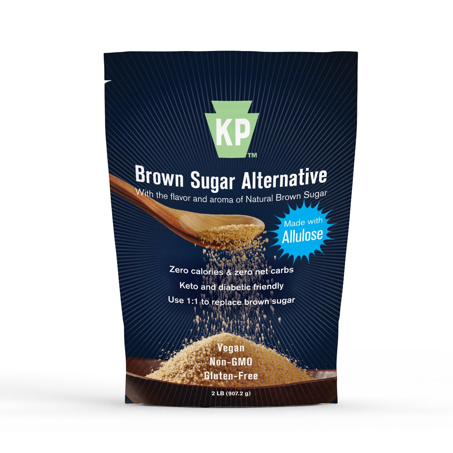 Brown allulose alternative sweetener, 2lb bag (Packaging May Vary)