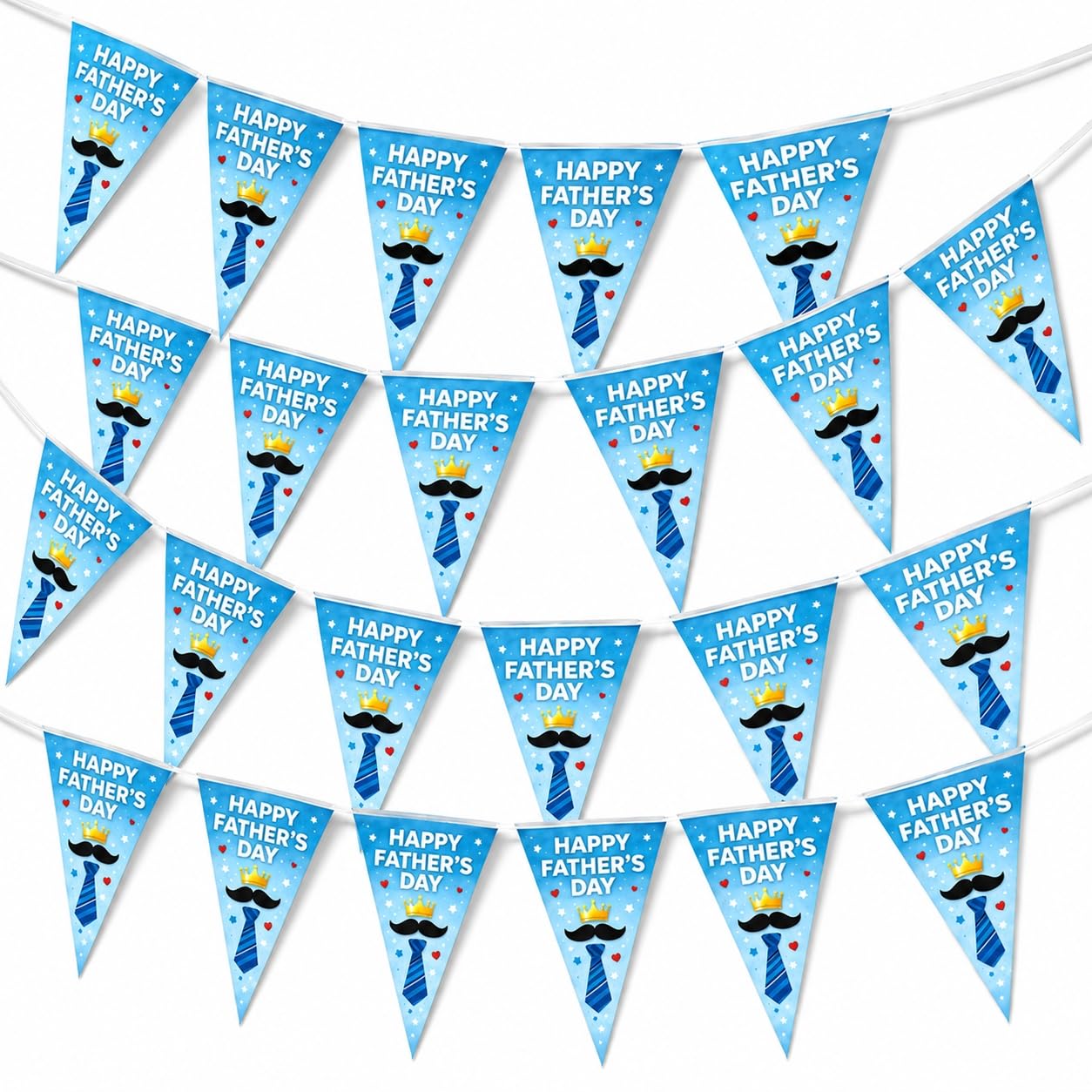 Father’s Day Bunting Banner, Bunting Banner for Father's Day Celebration, Party Hanging Decor, Birthday Gift Photo Backdrop, Family Gathering, Indoor Outdoor Decoration.