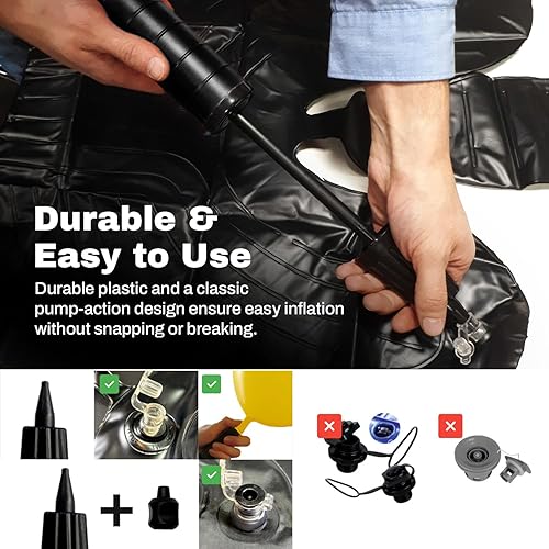 Miniatura 5 de Bomba de aire higiénica de mano - para salón móvil original y profesional, juguetes inflables, pelotas de ejercicio y otros juguetes inflables