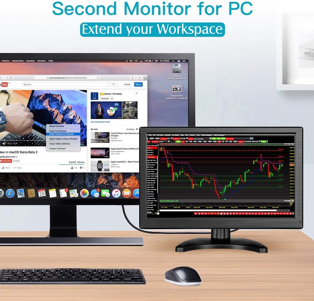 🔥 Flаѕh Sаlе Eyoyo 13.3 inch IPS HDMI Monitor 1920x1080 16: 9 LCD Display Screen Support HDMI VGA AV BNC USB Intput for PC Laptop Computer Home Security CCTV System with Loudspeakers